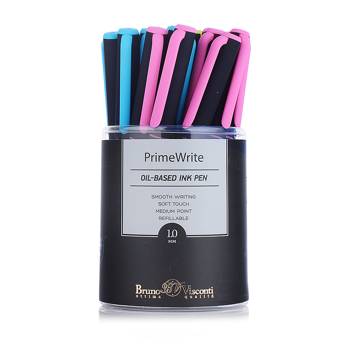 Ручка "PrimeWrite. Basic. Nero" с чернилами на масляной основе, 1.0 ММ, синяя