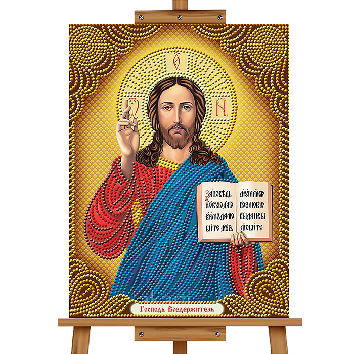 Фото к товару Мозаика алмазная MKA4030-58 "Спаситель" 30*40см. Мозаика алмазная MKA4030-58 "Спаситель" 30*40см.