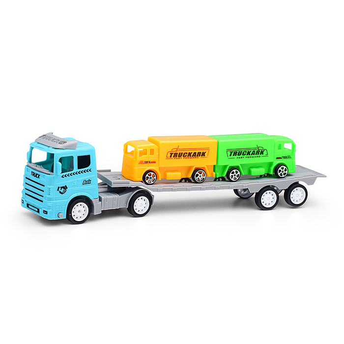 Автовоз K398-8A "Мегатехника" с грузовыми авто, в пакете