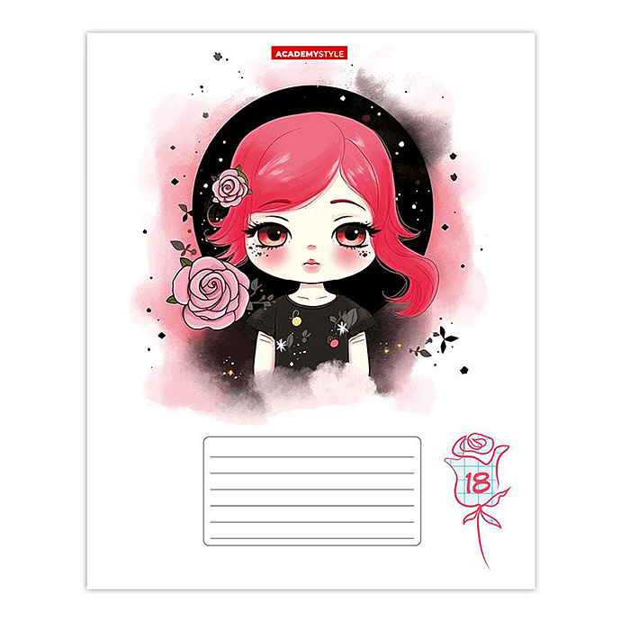 Тетрадь 18л А5 клетка "Модницы"