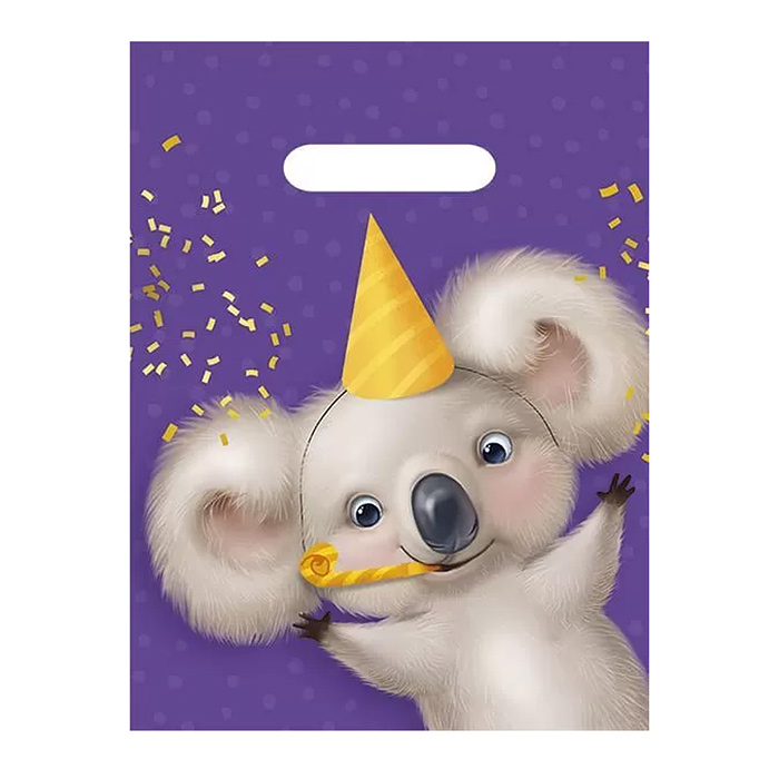 Полиэтиленовый пакет "Поздравление от коалы"" формат А4