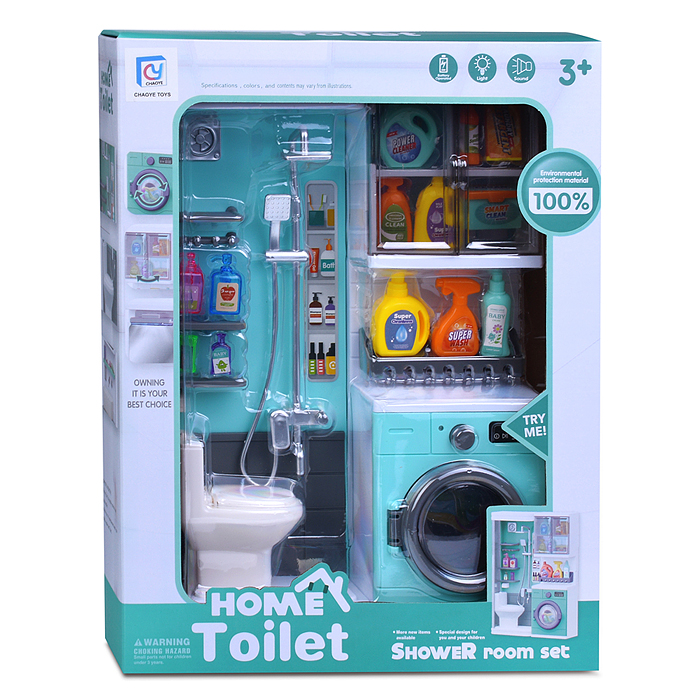 Набор мебели для кукол 818-355 "Ванная комната-2" на батарейках, в коробке