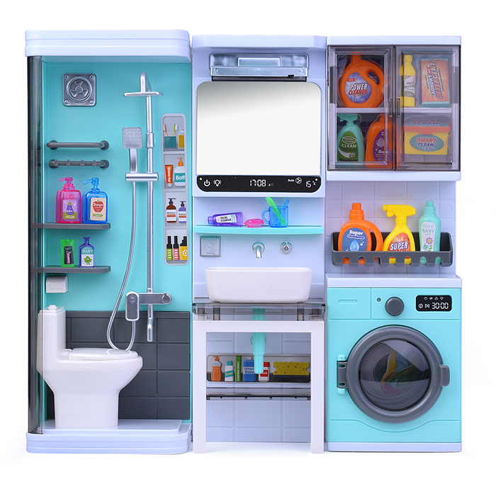 Набор мебели для кукол 818-360 "Ванная комната-1" на батарейках, в коробке
