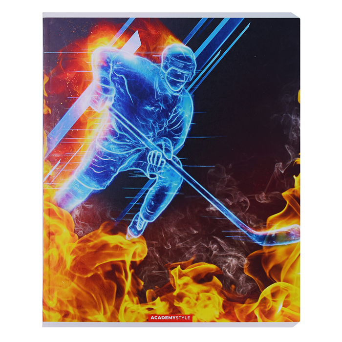 Тетрадь 48л, клетка "Пламенный спорт"