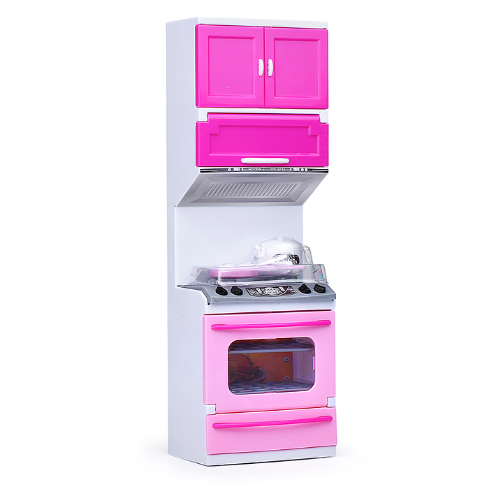 Набор мебели для кукол 818-168A "Кухня" розовая, в коробке