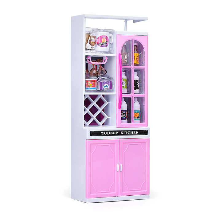 Набор мебели для кукол 818-168A "Кухня" розовая, в коробке