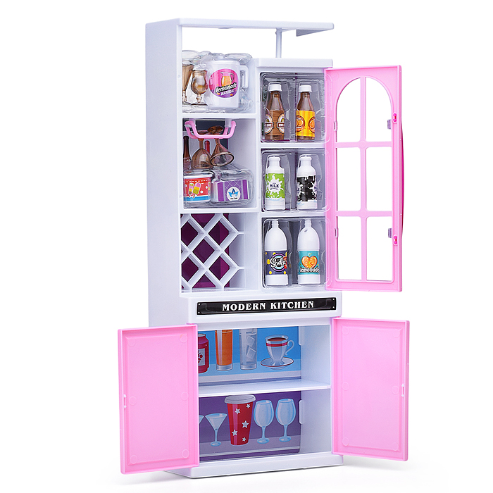 Набор мебели для кукол 818-168A "Кухня" розовая, в коробке