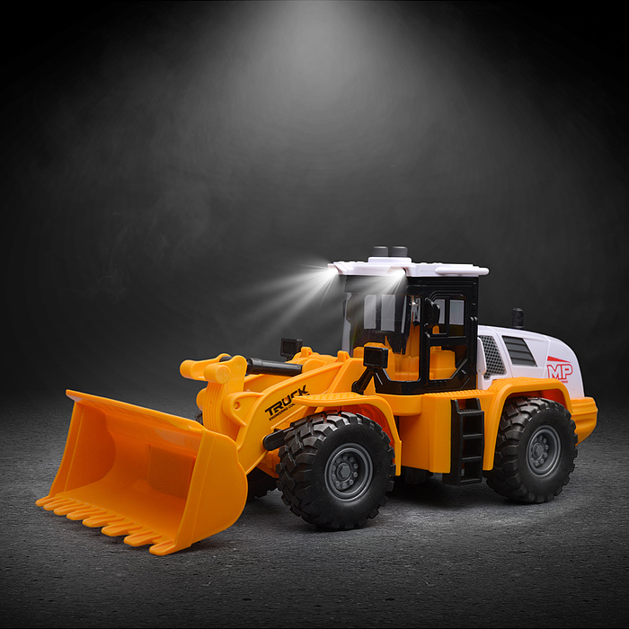 Фото к товару Бульдозер JS129-1 "Строитель" (свет, звук) в коробке (желтый) Бульдозер JS129-1 "Строитель" (свет, звук) в коробке (желтый)