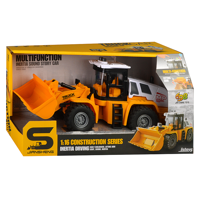 Фото к товару Бульдозер JS129-1 "Строитель" (свет, звук) в коробке (желтый) Бульдозер JS129-1 "Строитель" (свет, звук) в коробке (желтый)