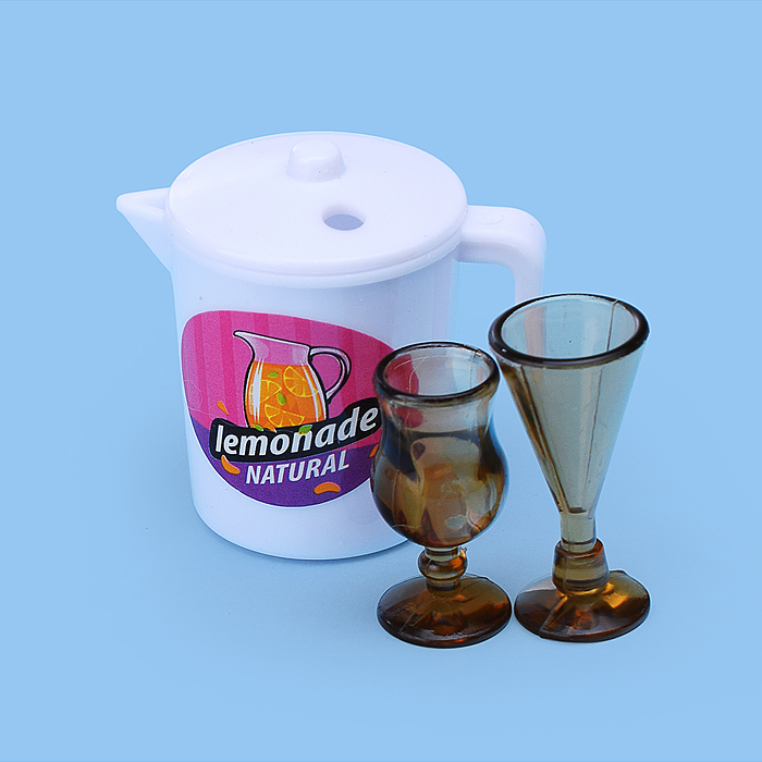 Набор мебели для кукол 818-158A "Кухонный гарнитур" розовый, в коробке