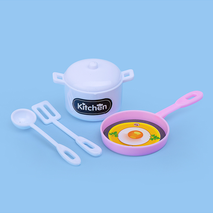 Набор мебели для кукол 818-158A "Кухонный гарнитур" розовый, в коробке