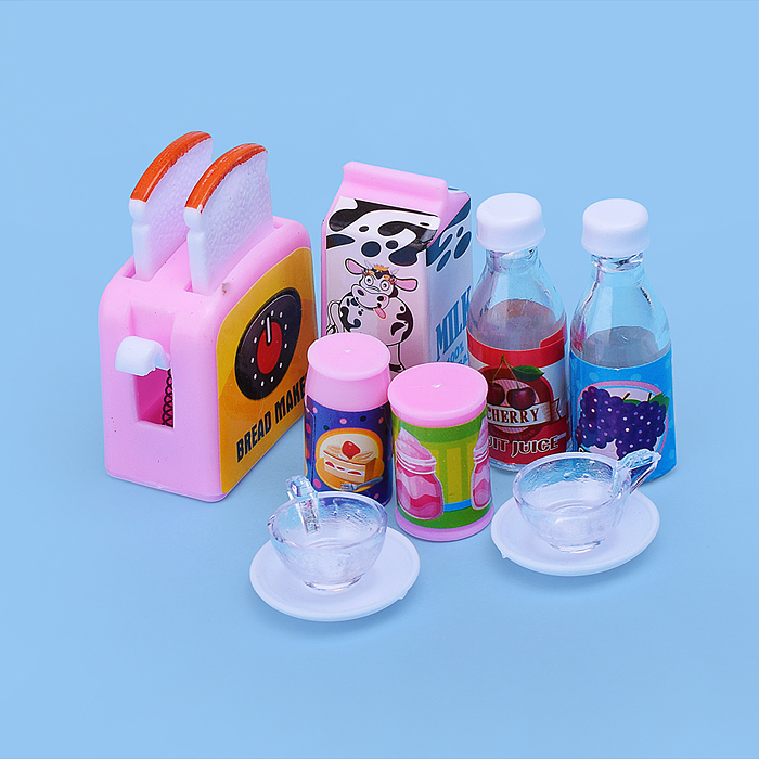 Набор мебели для кукол 818-158A "Кухонный гарнитур" розовый, в коробке