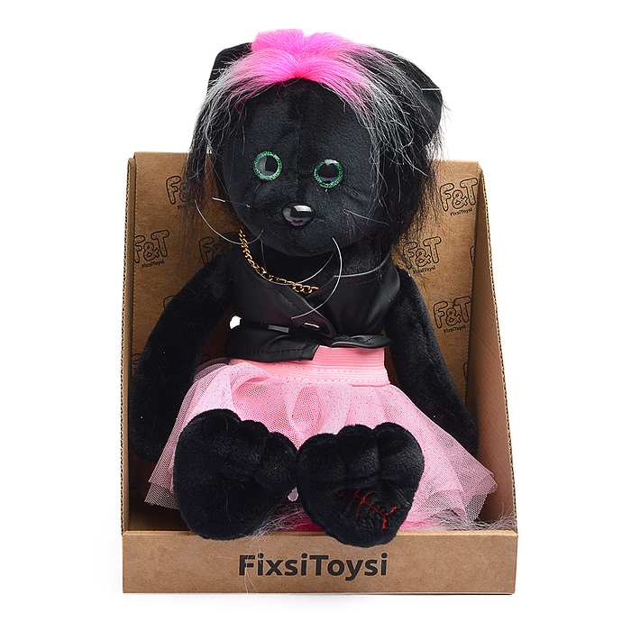 Фото к товару Кошка Фло в кожаной жилетке и юбке В27 Кошка Фло в кожаной жилетке и юбке В27