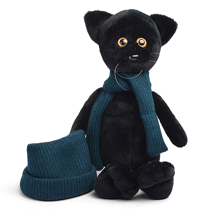 Фото к товару Кот Фикс в шапке с вышивкой В27 Кот Фикс в шапке с вышивкой В27