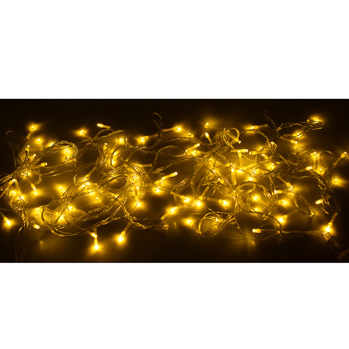 Электрогирлянда 9м, 100 ламп, теплый