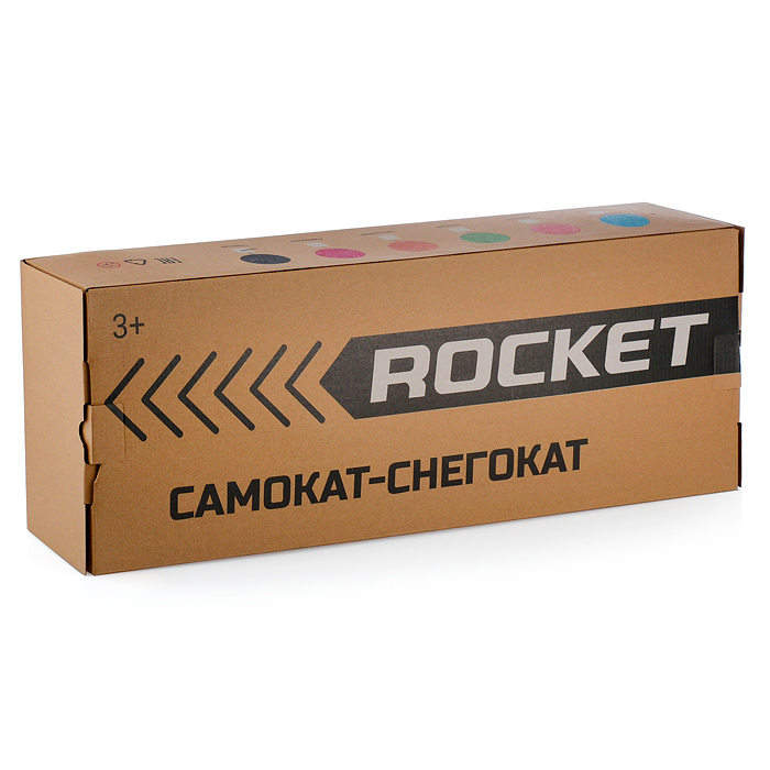 Самокат-снегокат R0006 в коробке (черный)