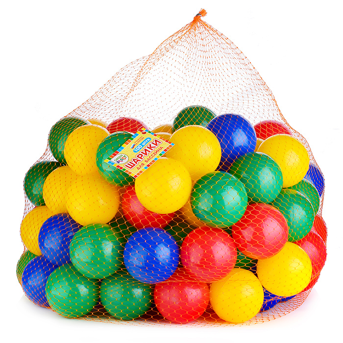 Шарики для сухого бассейна 100 шт, в сетке Шарики для сухого бассейна 100 шт, в сетке