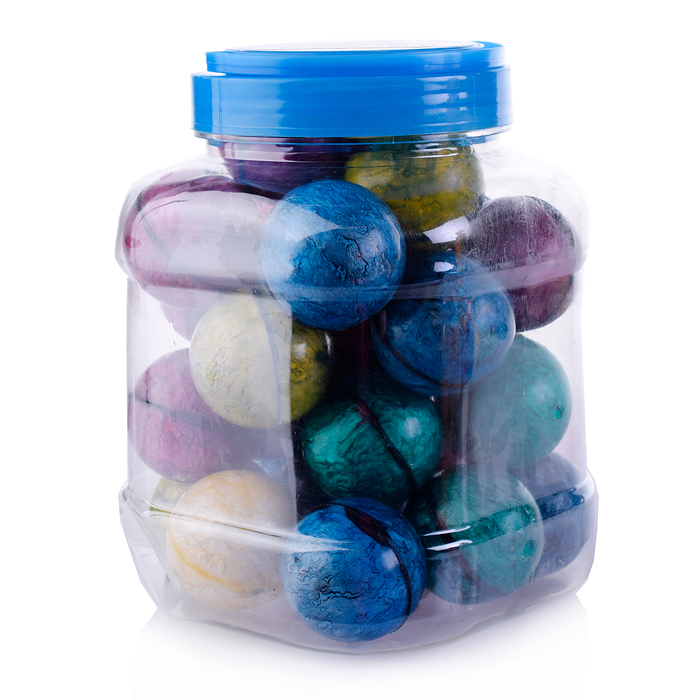 Мяч каучуковый 00-1665 "Неончик" (4,5см) в банке