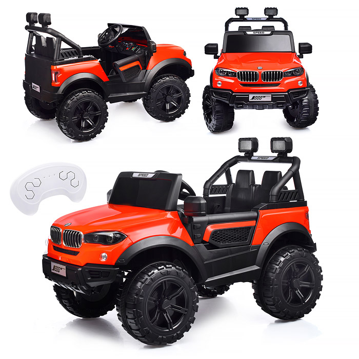 Электромобиль U023469Y "Профи" на аккумуляторе, с р/у управлением, в коробке (красный)