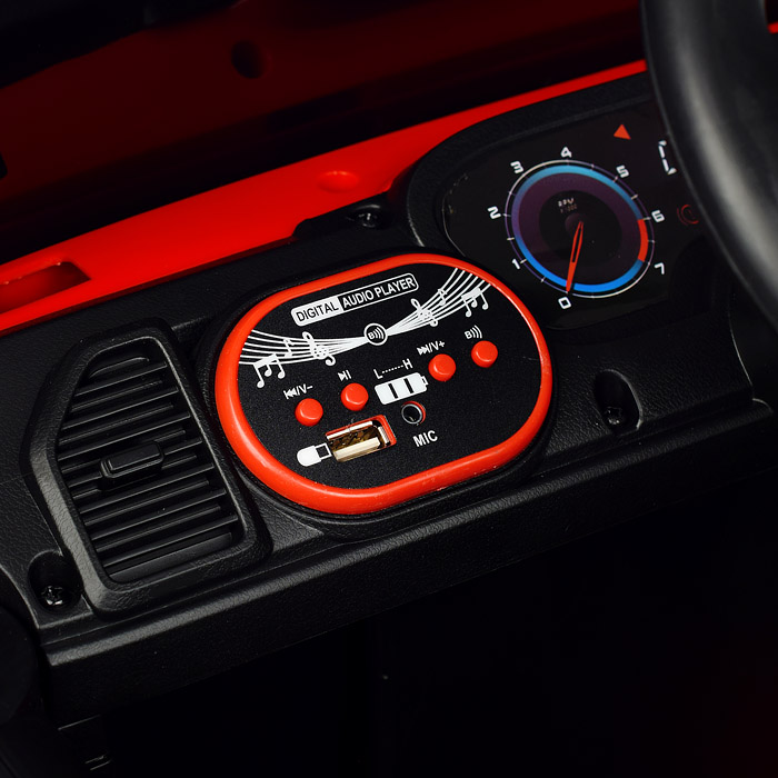 Электромобиль U023469Y "Профи" на аккумуляторе, с р/у управлением, в коробке (красный)