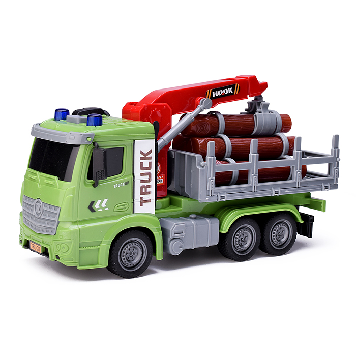 Машина ZH813-11 "Лесовоз" на батарейках, в коробке