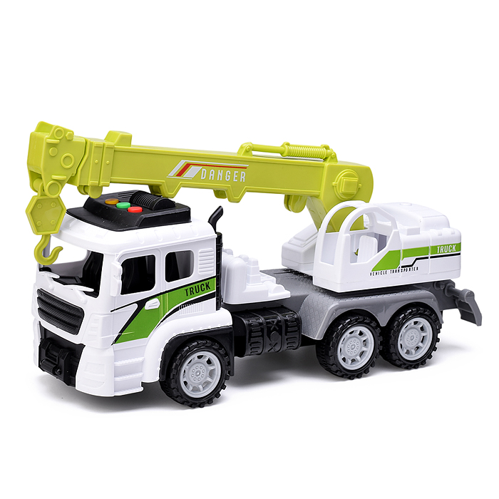 Машина 6630-D "Грузовик с вышкой" на батарейках, в коробке