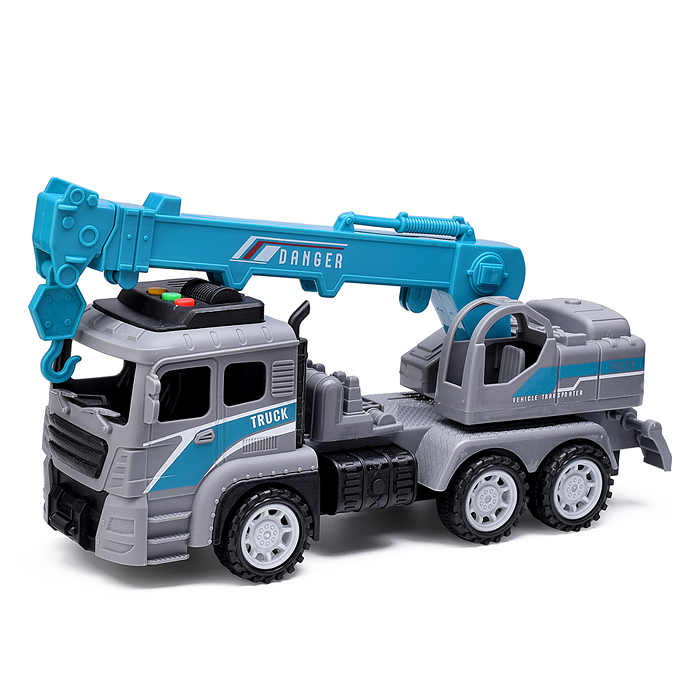 Машина 6630-D "Грузовик с вышкой" на батарейках, в коробке