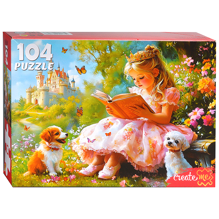 Пазлы 104 "Принцесса с книгой в саду"