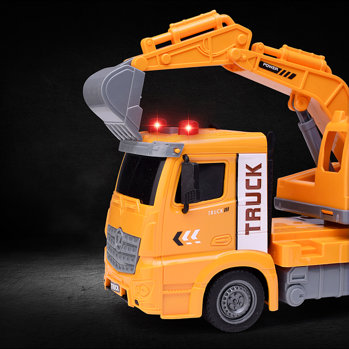 Машина ZH813-3 "Автокран" с ковшом, на батарейках, в коробке