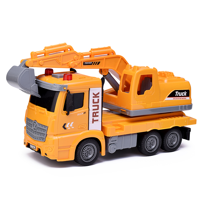 Машина ZH813-3 "Автокран" с ковшом, на батарейках, в коробке