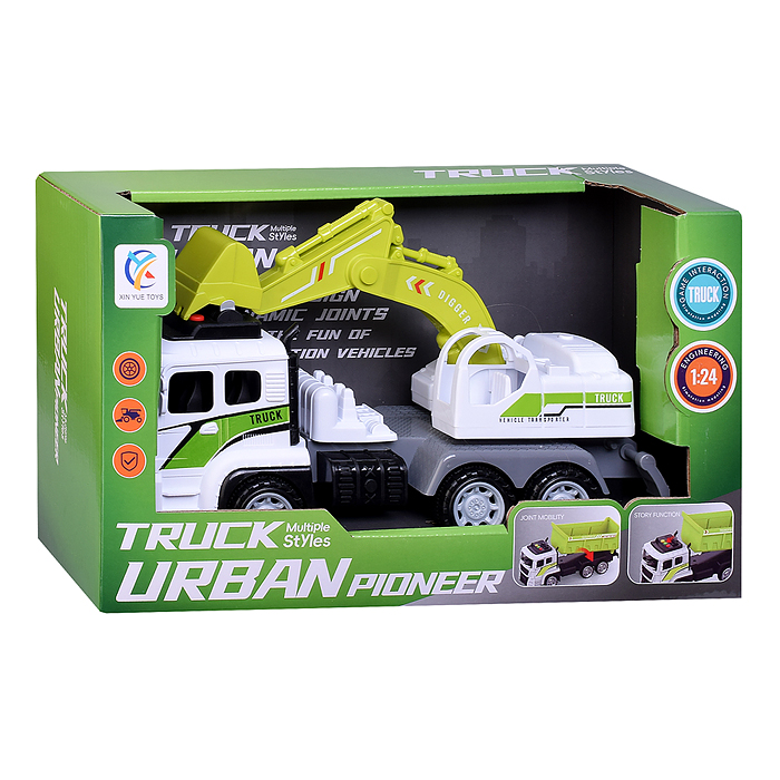 Машина 6630-C "Грузовик экскаватор" в коробке