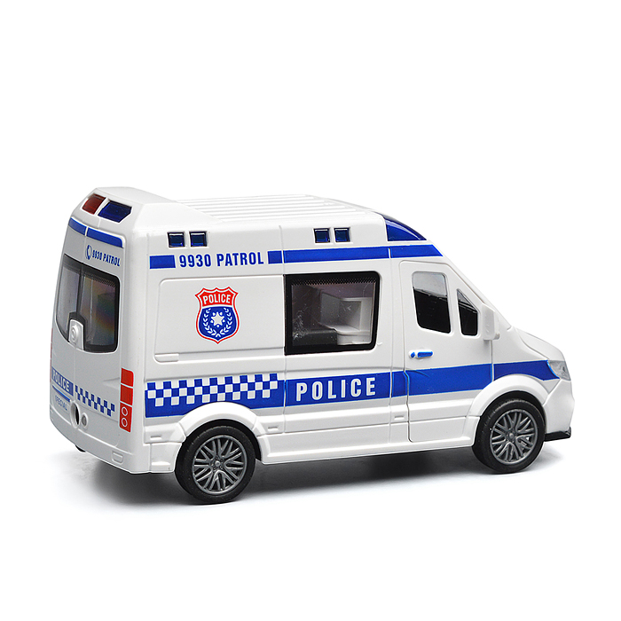 Машина YM-9930F "Служебный транспорт" (свет, звук, спрей) в коробке