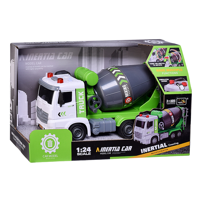 Машина ZH813-1 "Бетономешалка" на батарейках, в коробке