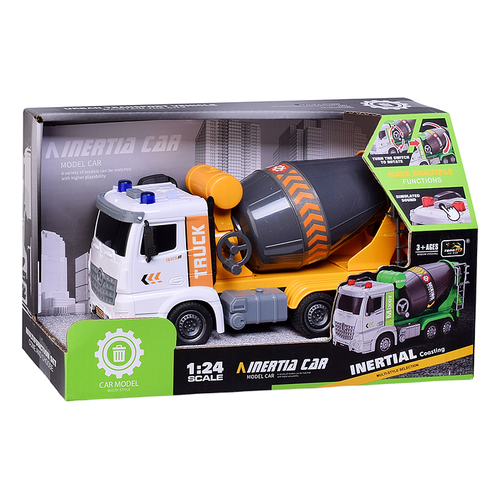 Машина ZH813-1 "Бетономешалка" на батарейках, в коробке