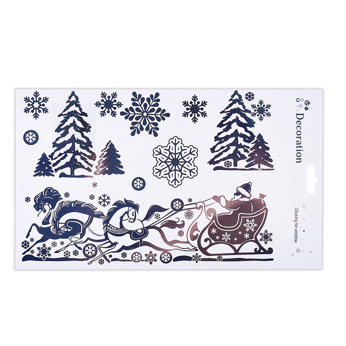 Наклейки новогодние для декора S1573 "Новогоднее настроение" в пакете