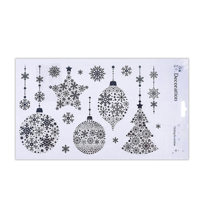 Наклейки новогодние для декора S1573 "Новогоднее настроение" в пакете