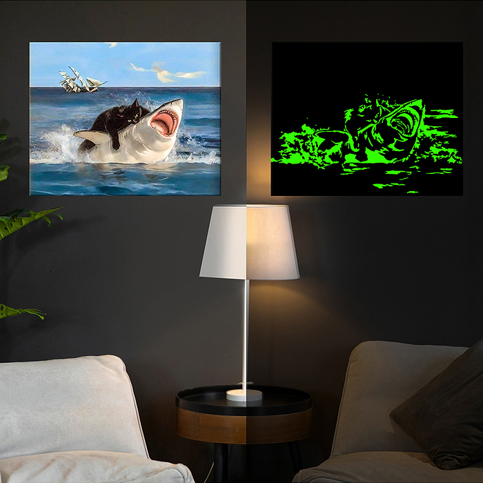 Фото к товару Картина по номерам 40х50 "Укушение" со светящейся краской (19 цветов) Картина по номерам 40х50 "Укушение" со светящейся краской (19 цветов)