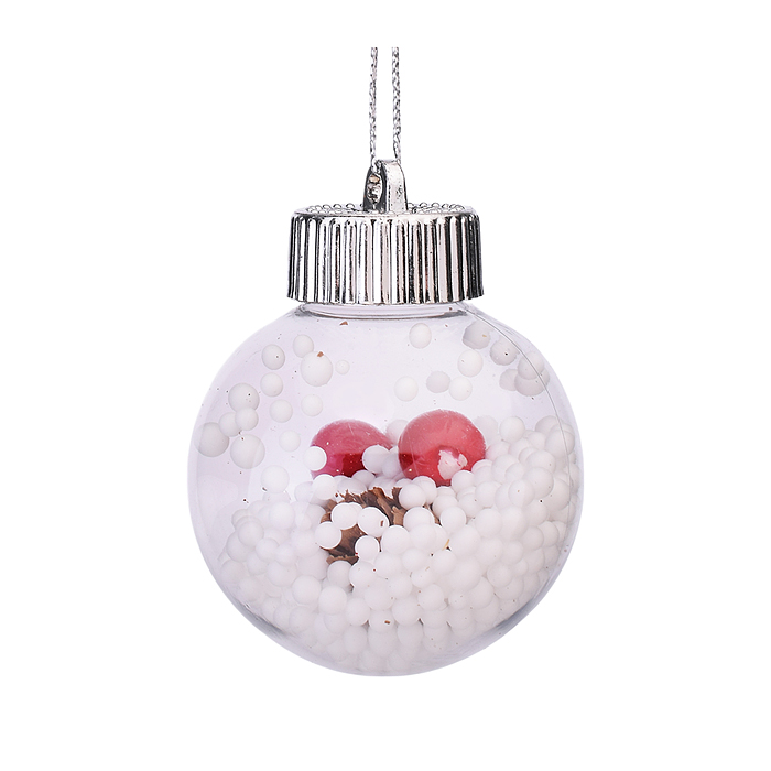 Набор новогодних шаров S2025 "Снежный" 6см*9шт 