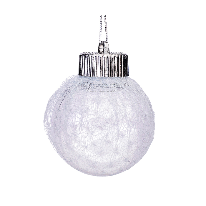 Набор новогодних шаров S2025 "Снежный" 6см*9шт 