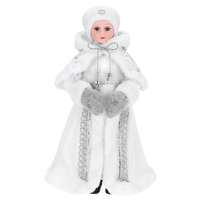 Сувенир "Внучка Деда Мороза" в белой шубке, 40 см.