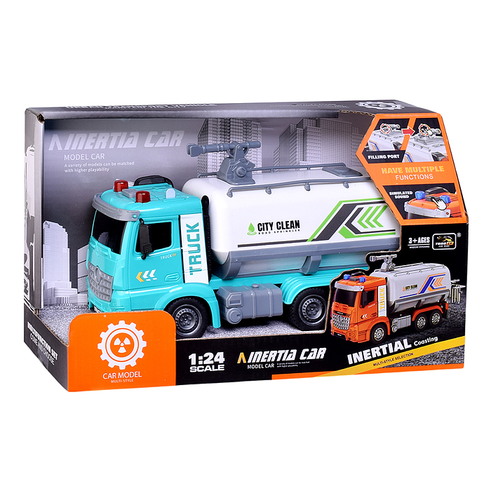 Машина ZH813-7 "Санитарная" на батарейках, в коробке