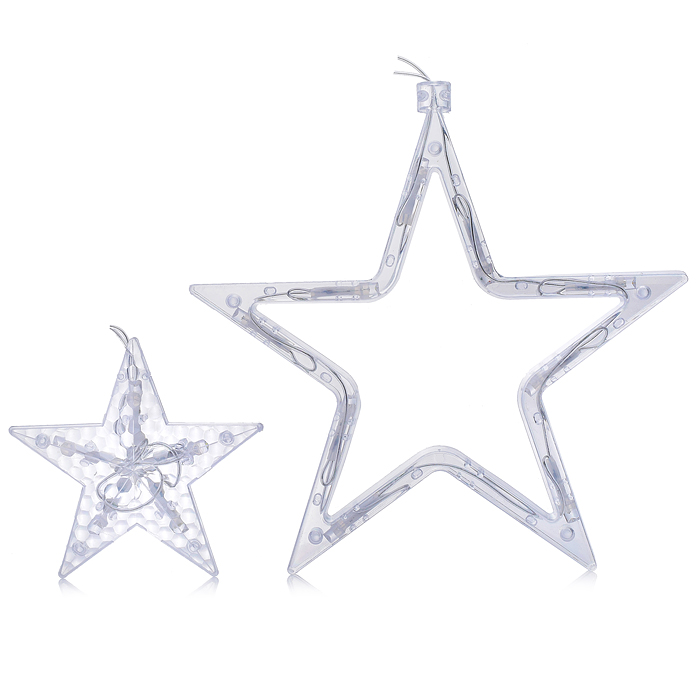 Электрогирлянда-занавес светодиодная "Звездочки", цветная