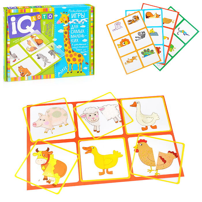 Пластиковое лото для малышей. Угадай, кто это? Найди половинку 