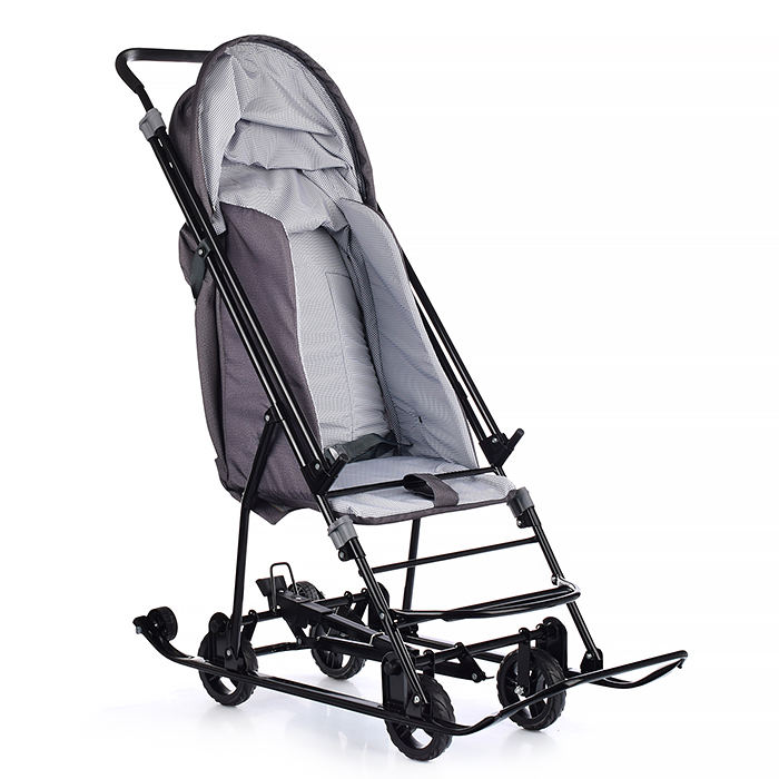 Санки-коляска Снежинка универсал-1 (серебро)