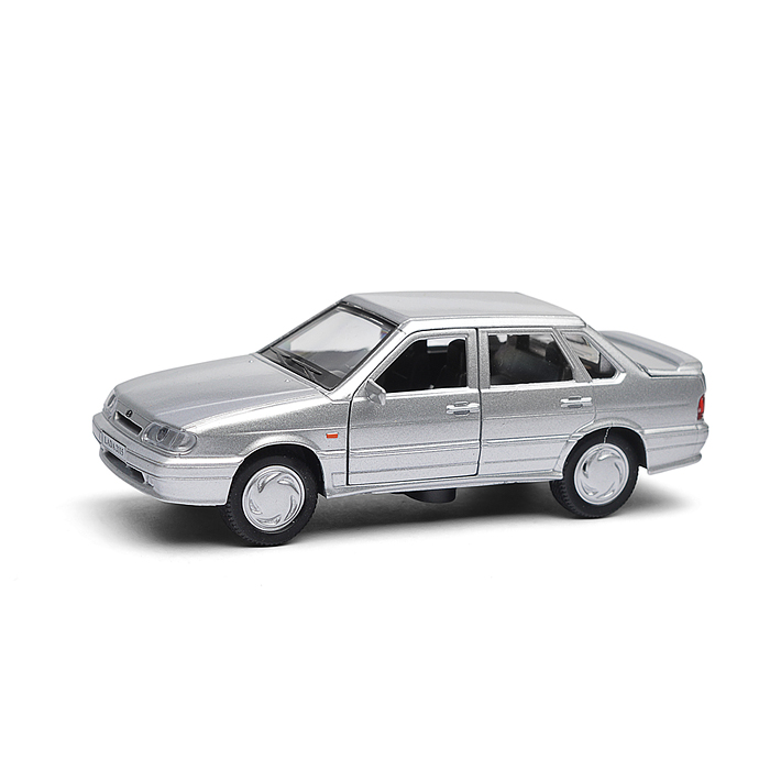 Машина металл Ваз-2115 "Самара" длина 12 см, двери, серебристо-серый