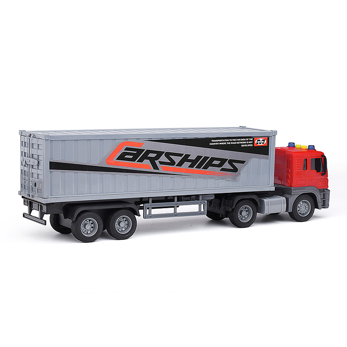 Машина JS205B "Самосвал с контейнером" 1:16 (свет, звук) в коробке