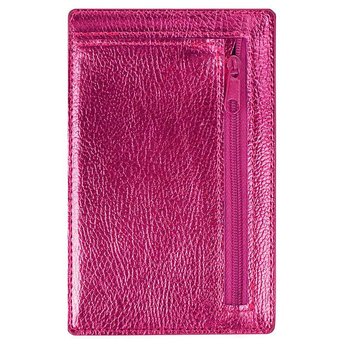 Чехол для пласт. карт наппа розовый 142х92 мм. (искусственная кожа "Наппа")