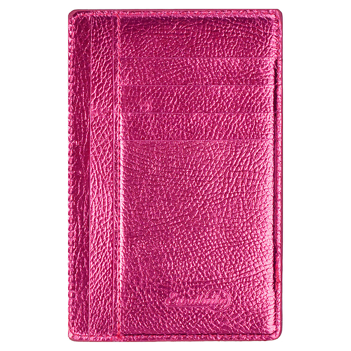 Чехол для пласт. карт наппа розовый 142х92 мм. (искусственная кожа "Наппа")