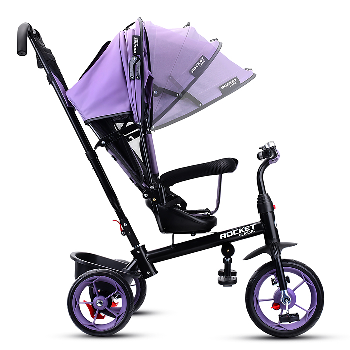 Велосипед трехколесный Rocket 136-LI, колеса EVA 10"/8", цвет сиреневый