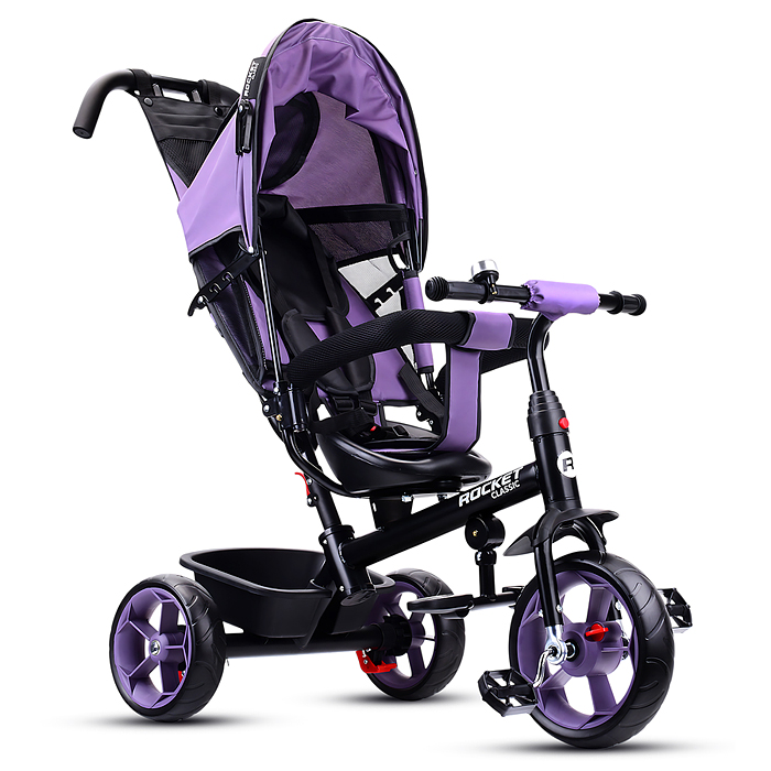 Велосипед трехколесный Rocket 136-LI, колеса EVA 10"/8", цвет сиреневый